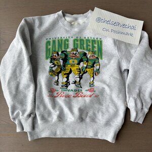 Vintage University of Oregon Ducks Football Sweatshirt 90s Oregon Duck Shirt tee